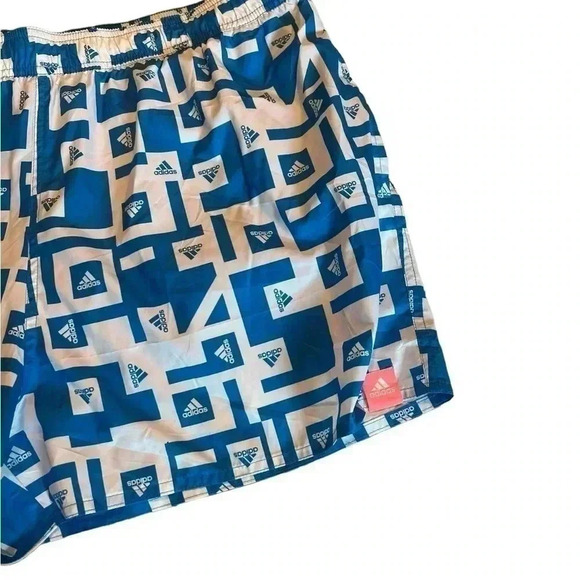 ADIDAS Men's size 2x  Blue and white Swim Trunks Swimming Shorts Mesh Liner - Picture 3 of 4